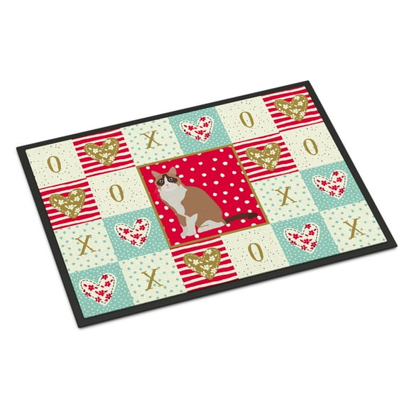 Snowshoe #2 Cat Love Indoor or Outdoor Mat 24x36 CK5792JMAT
