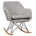 thumbnail image 1 of Costway Rocking Chair Fabric Rocker Upholstered Single Sofa Chair Accent Armchair Grey, 1 of 10