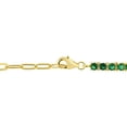 thumbnail image 3 of Everly Women's 4 3/8ct TGW Green Cubic Zirconia Yellow Brass Tennis Bracelet, 3 of 8