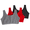 Skinny Stripe/ Red Hot/ White, variant on Fruit of the Loom Women's Tank Style Cotton Sports Bra 3-Pack, Sizes 34-46