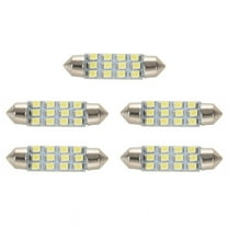 5pcs 42mm 12 SMD 3528 LED White Car Interior C5w Dome Festoon Bulb Light Lamp DC 12V