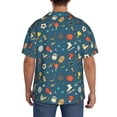 thumbnail image 3 of Rateoe Sports Ball Print Mens Front Pocket Hawaiian Shirts Casual Shirts Short Sleeve Button Down Beach Tropical Shirts-4X-Large, 3 of 5
