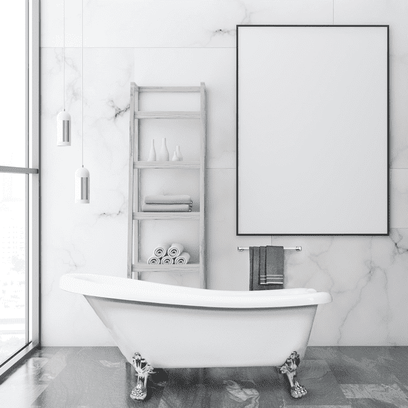 Dreamwerks 67.3" W x 29" D x 30" H Clawfoot Bathtub