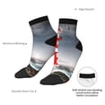 thumbnail image 3 of Honeii 3d Lighthouse in the Surf Print Comfortable Adult Crew Socks,Sport Running Calf Socks,for Daily Wear, Sports, and Casual Outfits, 3 of 3