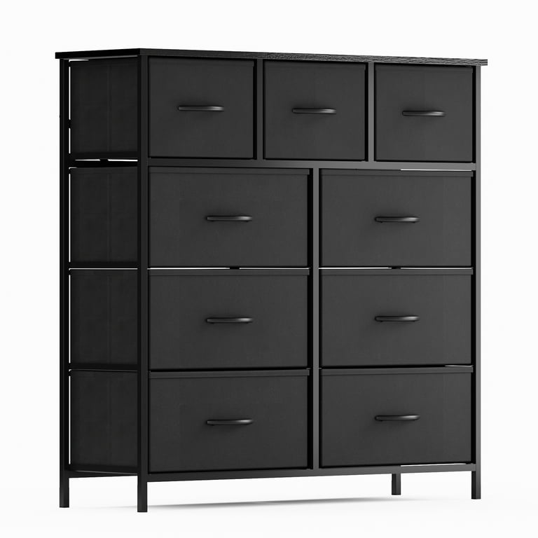 ZUNMOS 9 Drawer Fabric Dresser, Tall Storage Chest for Clothes