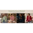 thumbnail image 5 of Mengpipi Women's Short Lapel Cardigan Fuzzy Ribbed Knit Open Front Shacket S-2XL, 5 of 7