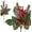 Red, variant on 10PCS 9inch Christmas Floral Pine Cones, White Red Berry Stems, Artificial Pine Branches with Snowflakes Flocked Floral Picks for Crafts DIY Holiday Xmas Tree Winter Decor