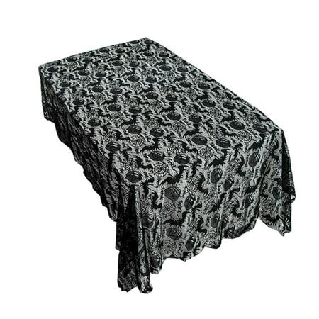 

Cuoff Christmas Decorations Halloween Black Lace Tablecloth Spider Holiday Party Decoration Table Runner Room Decor