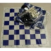 Tournament chess set - Double weighted Pieces, board, bag in Blue color