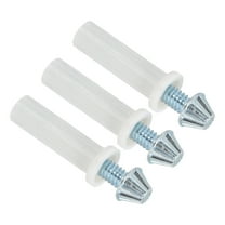 Uxcell Bifold Door Hardware, 0.6 Inch Bi-Fold Door Bottom Pivot Bifold Closet Door Hardware Repair Part Kit for Folding Closet Sliding Door, White 3Pcs