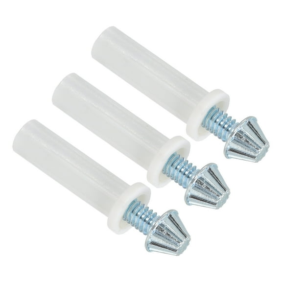 Uxcell Bifold Door Hardware, 0.6 Inch Bi-Fold Door Bottom Pivot Bifold Closet Door Hardware Repair Part Kit for Folding Closet Sliding Door, White 3Pcs