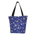 thumbnail image 1 of Balery Golden Snowflakes Royal Blue Bolsa de Hombro con Diseño, Bolsa Grande y Duradera, Bolsa Versátil para Compras, 1 of 6