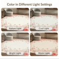 thumbnail image 7 of ODIKA 5'x7' Washable Area Rug Pink Boho Ribbon Border Alfombra Para Cuarto Scattered for Small Living Room, Bedroom, Easy Care, Non-Shedding, Pet Friendly, 7 of 7