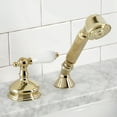 thumbnail image 3 of Kingston Brass KSK3332PLTR Deck Mount Hand Shower with Diverter for Roman Tub Faucet, Polished Brass, 3 of 5