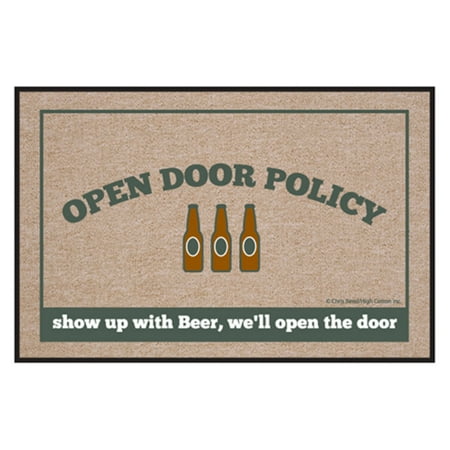 High Cotton Open Door Policy Beer Indoor Outdoor Door Mat