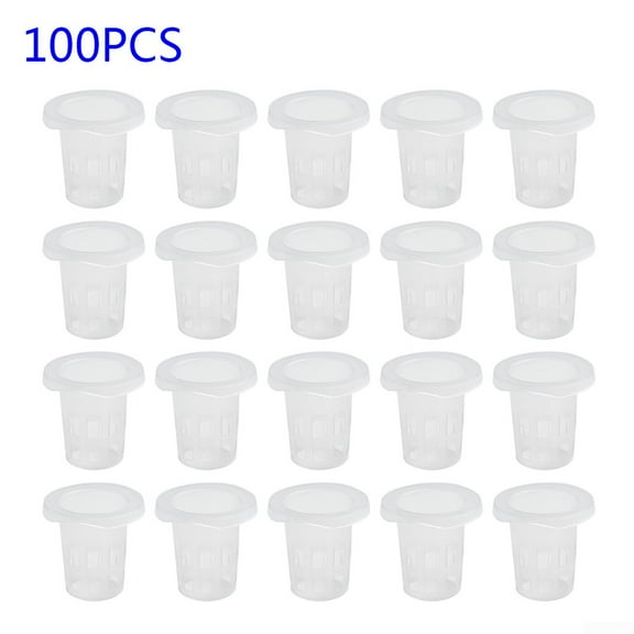 100X Vegetable Net Cup Slotted Mesh Soilless Culture Vegetables Pots Hydroponic
