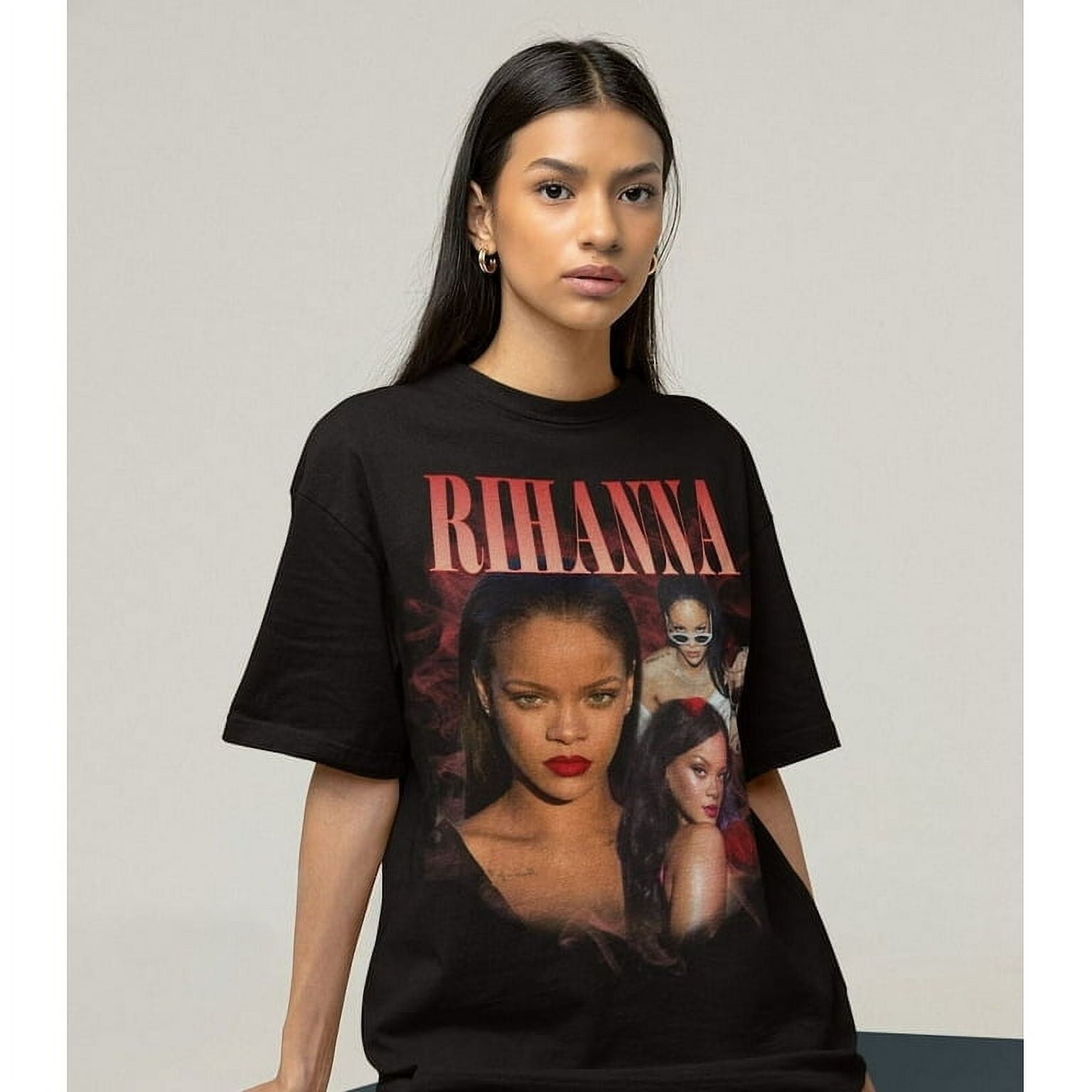 Vintage Riri 90S Rihanna Graphic T Shirt Rihanna Fan Gift Shirt-L