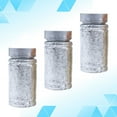 thumbnail image 2 of EeaseMX 3 botellas de 3 g de papel de aluminio dorado y plateado para decoración de uñas, calcomanías con purpurina, decoración de fundas de teléfono y manualidades (estilo plateado), 2 of 8