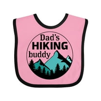 Inktastic Dad's Hiking Buddy with Mountains and Trees Boys or Girls Baby Bib