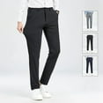 thumbnail image 3 of Tailored Black 4-Way Stretch Dress Casual Men Pant In Icy Cotton, 3 of 10
