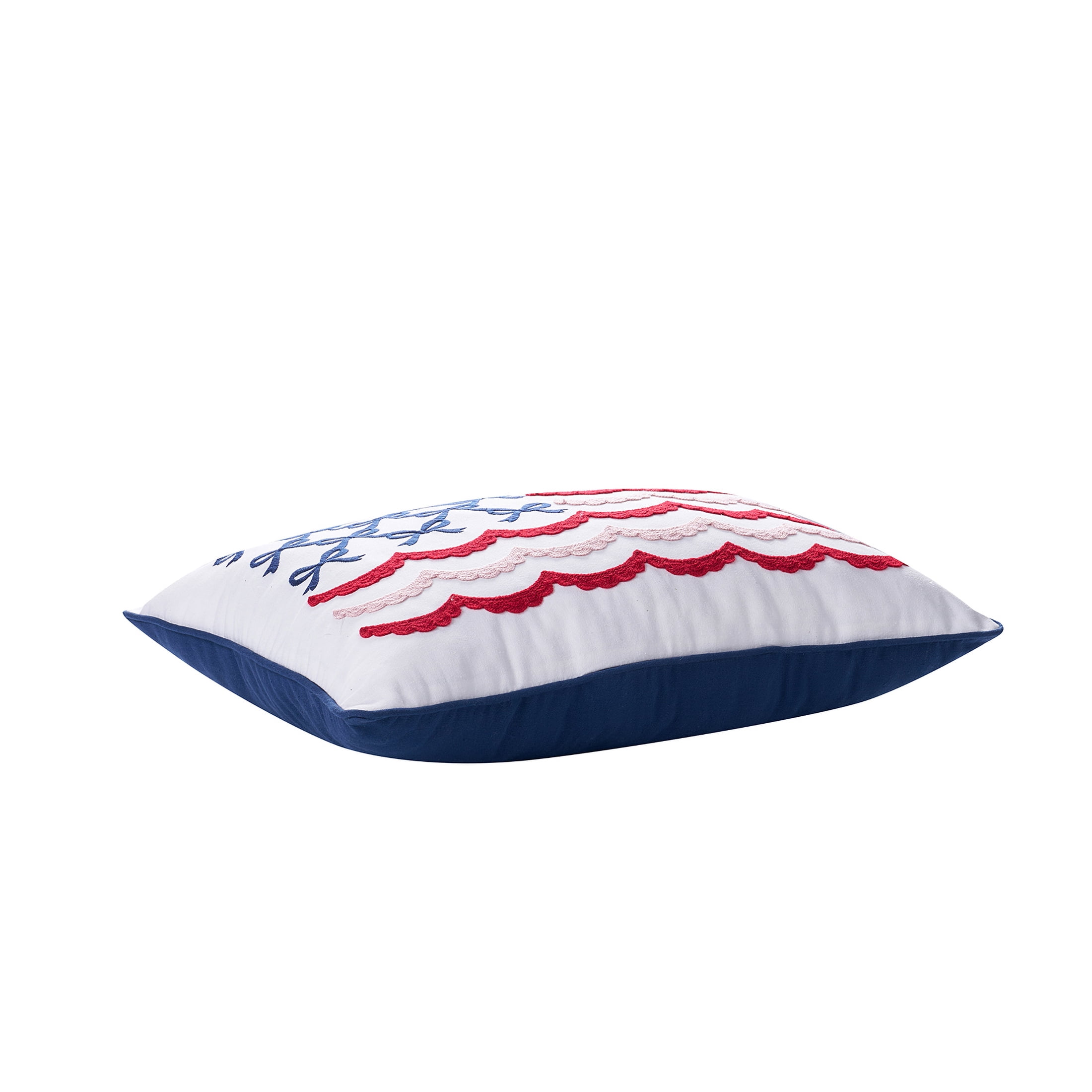 Bow Flag Decorative Pillow, Red/White/Blue, 19.5" x 14", by My Texas House