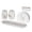 Boho, variant on STP GOODS Provence Ceramic Salt and Pepper Shaker Set with Napkin Holder and Tray 8.9x2.8x3.1" (22.5x7x8 cm) Spice Dispensers Spice Containers Spice Jars, Lilac and White