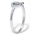 thumbnail image 2 of PalmBeach Jewelry 0.07 TCW Round Cubic Zirconia Sterling Silver Eternity Circles Ring, 2 of 5