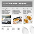 thumbnail image 3 of Bruntmor Ceramic Au Gratin Oval Baking Dish and Lasagna Pan, Set of 4 16 Oz - White, 3 of 9