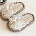 thumbnail image 6 of Gpaecead Girls Pearl Slide Sandals Open Toe Soft Sole Non-Slip Casual Outdoor Princess Shoes Breathable Summer Shoes Beige, 6 of 8