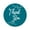 Teal Blue & White, variant on Darling Souvenir Round 45 Pcs Leaf Vines Thank You Stickers Turquoise Wedding Envelope Seal-1.6 Inches