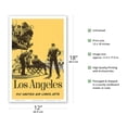 thumbnail image 2 of Los Angeles California - Fly United Air Lines Jets - Hollywood Movie Set - Vintage Airline Travel Poster c.1950s - Master Art Print (Unframed) 12in x 18in, 2 of 4