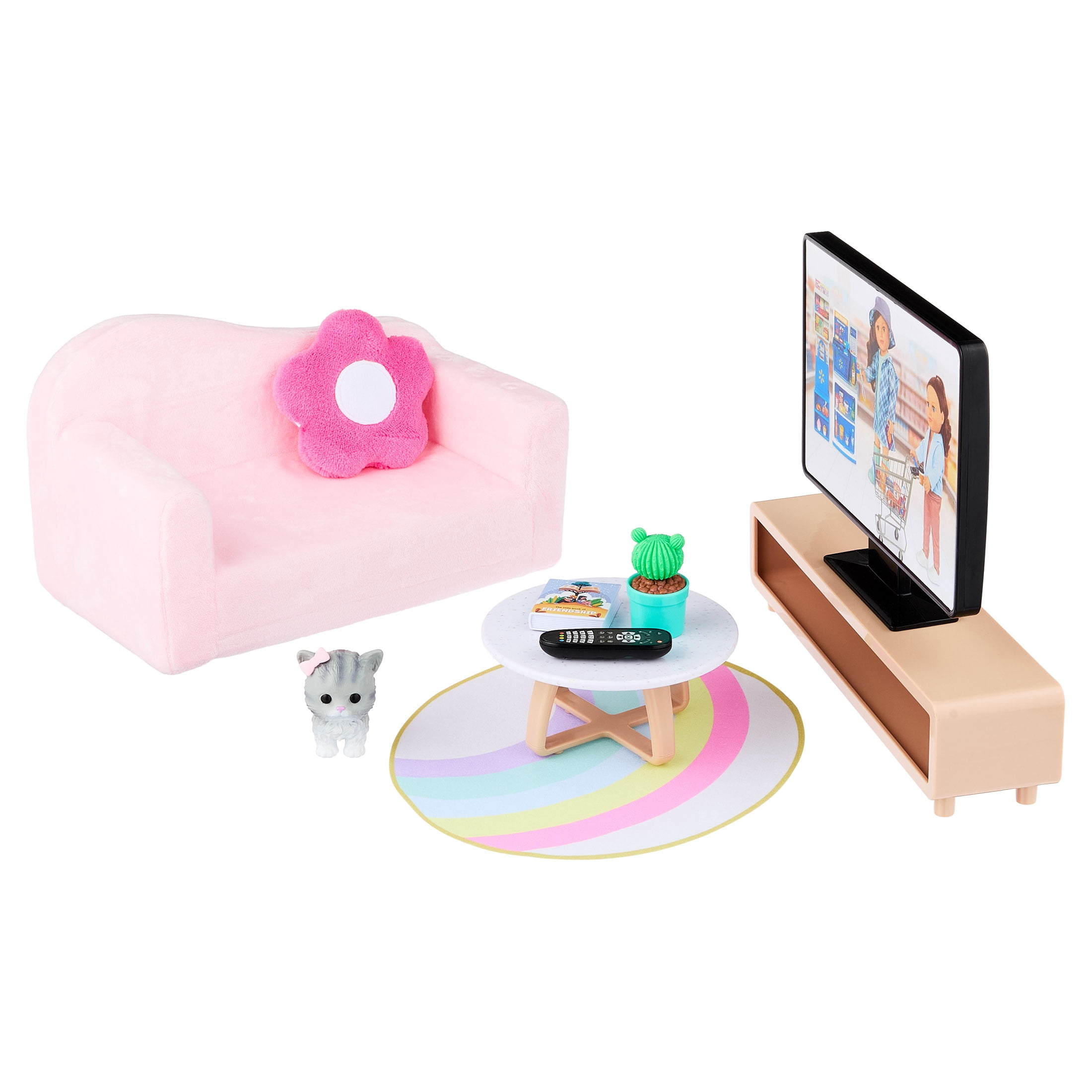 My Life As Living Room Play Set for 18-Inch Dolls, 10 Pieces