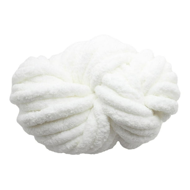 Hilo de lana grueso perfecl para tejer a mano blanco