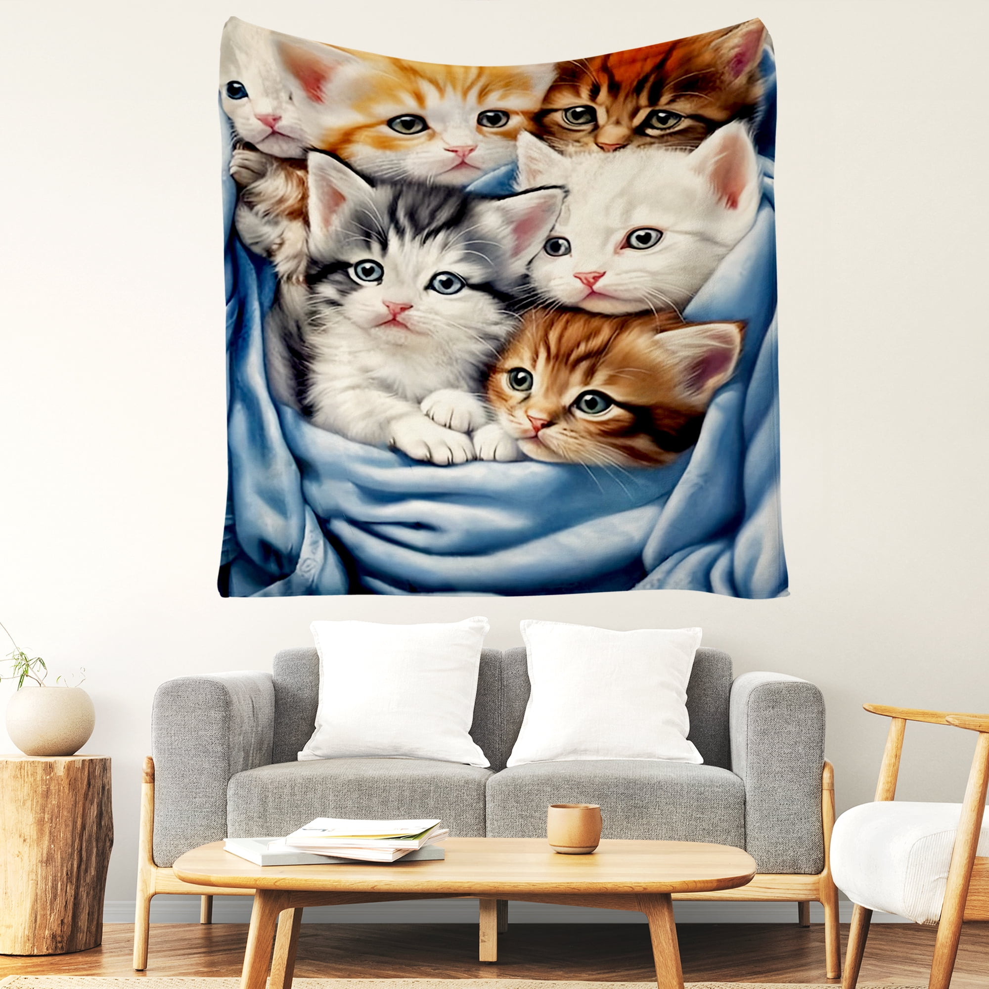 Fleece Blanket for Bed & Sofa - Soft Printed Throw Blanket, Fuzzy Blankets & Throws 50x60 Inches