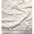 thumbnail image 1 of Soimoi Japan Crepe Satin Fabric Leaves & Pumpkin Halloween Print Fabric by The Yard 42 Inch Wide, 1 of 1