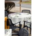 thumbnail image 5 of Outdoor Tablecloth with Umbrella Hole for Patio/Picnic/Party/Camping, Spring Lavender Waterproof Table Cloth Square Cover Washable, Garden Botanical Leaves Butterflies (60"x 60"), 5 of 8
