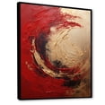 thumbnail image 2 of Designart "Fusion Spiral In Red And Gold I" Abstract Spirals Floater Framed Wall Art Prints, 2 of 5