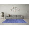 thumbnail image 3 of Ahgly Company Machine Washable Indoor Round Abstract Blue Contemporary Area Rugs, 8' Round, 3 of 4