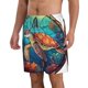 thumbnail image 2 of Balery Sea Turtle in Coral Traje de Baño Estilo Hawaiano para Hombre, Shorts de Secado Rápido con Bolsillos-XX-Large, 2 of 6