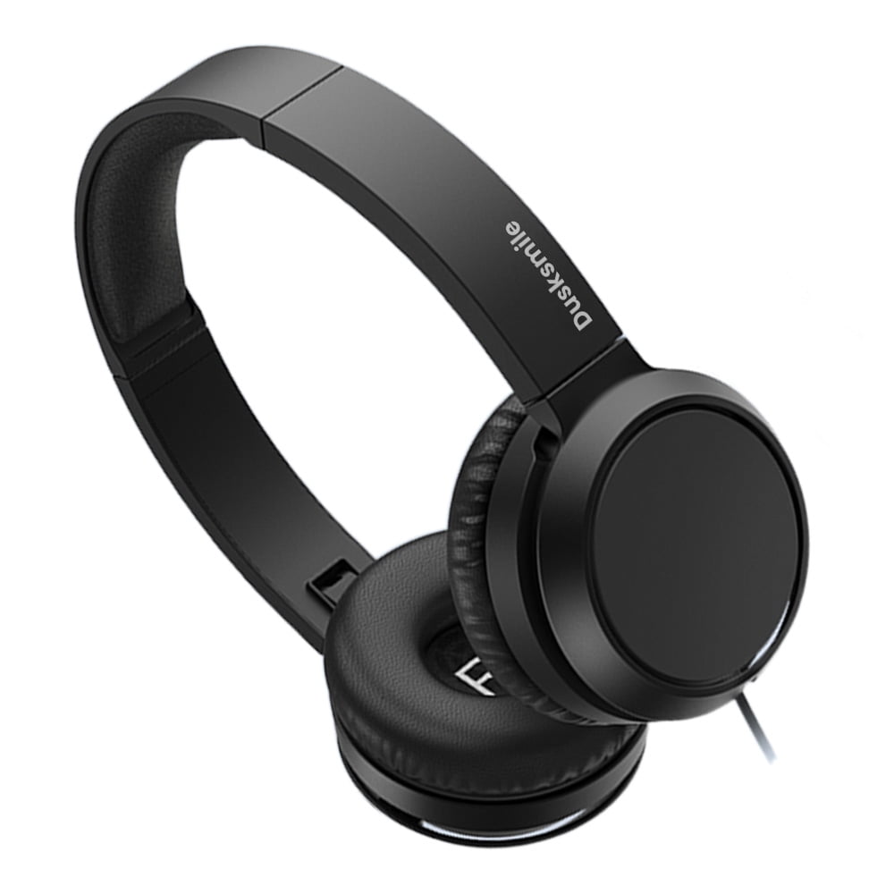 Dusksmile Ear phones,Over Ear Headphone, Wired Bass Headphone with 50mm Driver,  Black