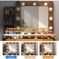 thumbnail image 2 of Vanity Desk with Mirror & Lights, Power Outlet, Stool, 3 Lighting Modes, 2 of 2