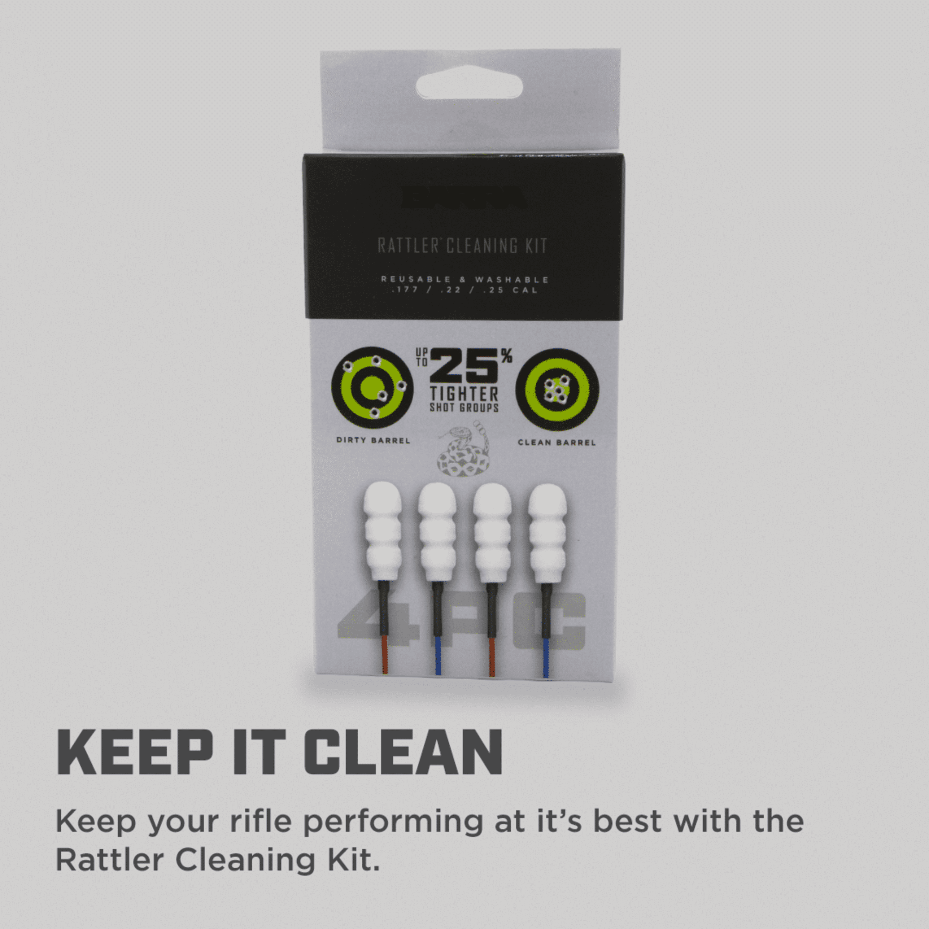 Barra Rattler Premium Gun Cleaning Kit with Nylon and Polyester Materials