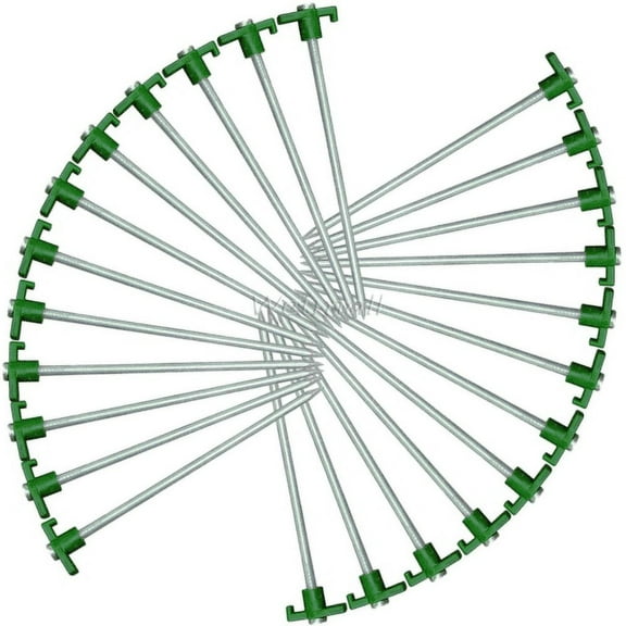 25 PACK Tent Stakes Pegs Heavy Duty Nail Head 10" Solid Steel Metal bounce house