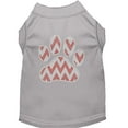 thumbnail image 5 of Christmas Pet Dog  Cat Shirt Rhinestone, "Candy Cane Chevron Paw", 5 of 11