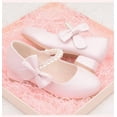 thumbnail image 5 of Cyiecw Toddler Girls Low Heel Princess Dress Shoes Glitter Flower Wedding Party Mary Jane Pumps Shoes for Kids, 5 of 7