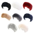 thumbnail image 3 of Minnieouse Manténgase a la moda y abrigado con una diadema de piel ligera para mujer Diadema de piel sintética Accesorio para el cabello blanco, 3 of 6
