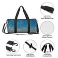 thumbnail image 4 of Balery Christmas Snowflakes Bolsa de Gimnasio para Mujeres y Hombres, Bolsa de Viaje Impermeable, Bolsa de Fin de Semana con Compartimento para Zapatos y Bolsillo Húmedo, 4 of 6