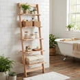 thumbnail image 7 of Lavish Home Bookshelf 5-Tier Ladder Shelf with Leaning Look, Bookcase for Home Decor and Office Storage, Gray, 7 of 7