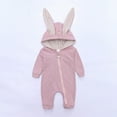 thumbnail image 2 of Odeerbi 2025 Infant Baby Boys Girls Cartoon Rabbit Ears Hooded Romper Jumpsuit Outfits, 2 of 9
