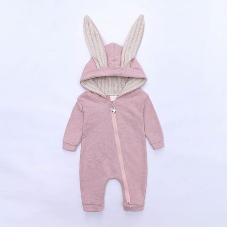 

SUWHWEA Infant Baby Boys Girls Cartoon Rabbit Ears Hooded Romper Jumpsuit Outfits Toddler Clothes 2022 Christmas Early Access 50% Deals